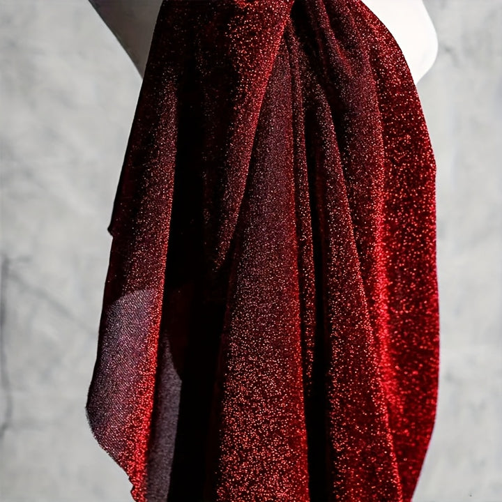 Elegant Red Sequin Fabric NJ7982