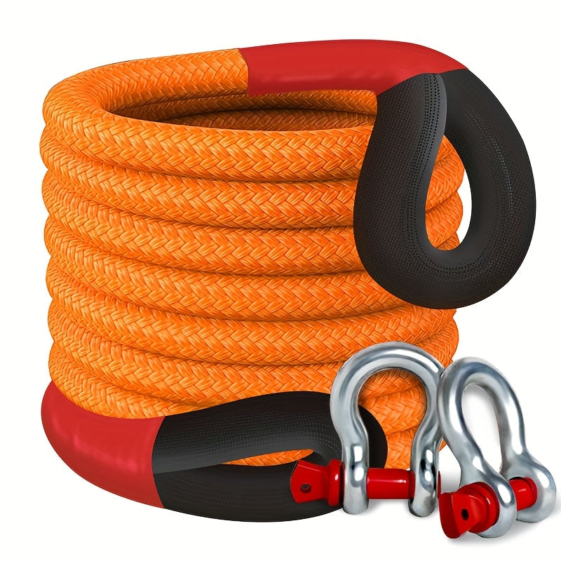 20 Ton/19999.79 KG Heavy-Duty Towing Rope Kit with 2 U-Hooks & Storage ...