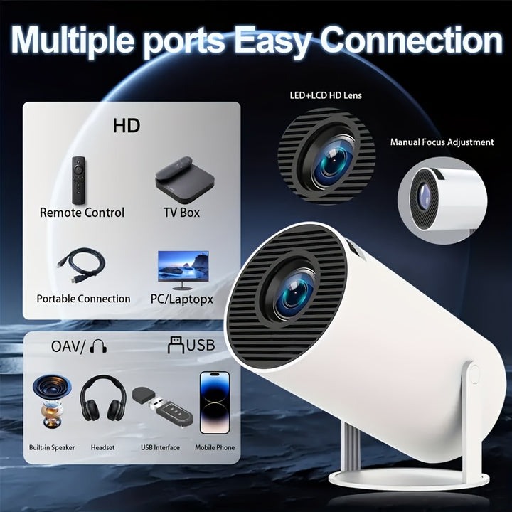 Ht13 Projector Ultra HD Projector with Android 13 OS | 260ANSI, Dual-Band WiFi, 720P ...