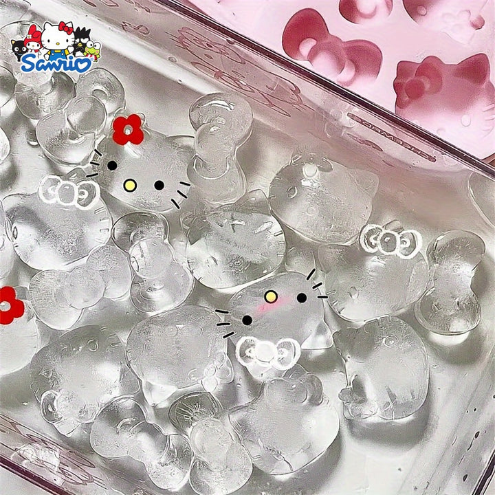 Sanrio Hello Kitty Silicone Ice Cube Tray with Lid – Cute Cartoon Cat ...