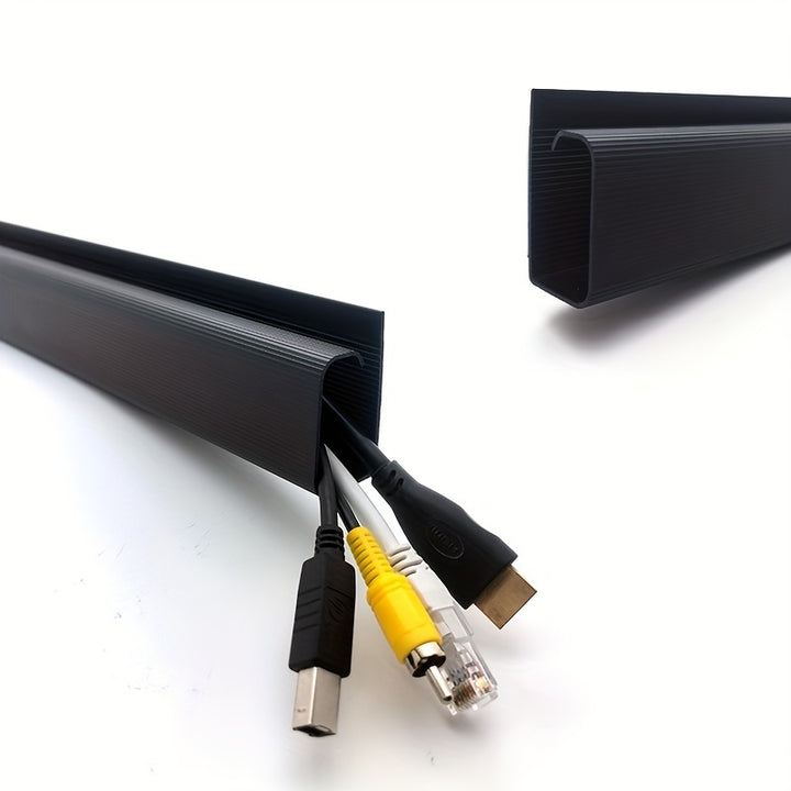 2-Pack PVC Cable Management Raceway for Under Desk Cord Organization ...