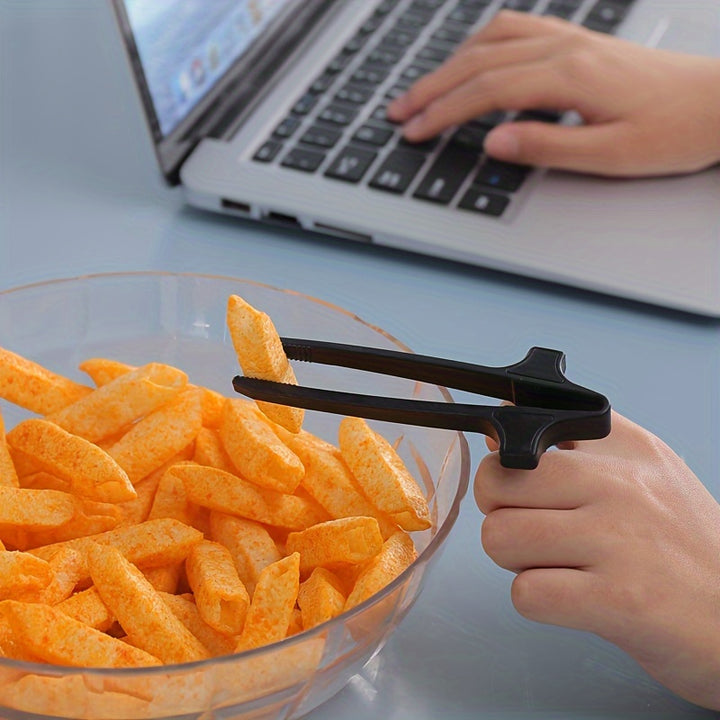 2pcs Finger Chopsticks Reusable Finger Chopsticks Snack Clips Potato Chips Finger Tongs FreeHands Kitchen Tool For Home And Dorm Kitchen Gadgets
