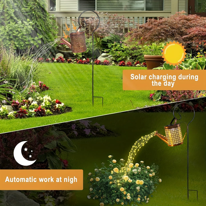 1pc Solar Watering Can With Lights Outdoor Solar Garden Lights Garden Decor Garden Solar Lights Outdoor6O7Q