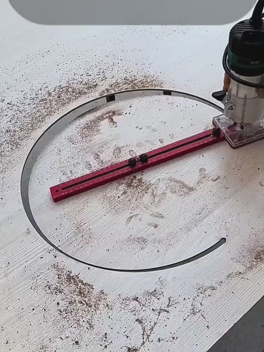 4In1 Aluminum Alloy Router Jig Set With Automatic Center Punch  Versatile Woodworking Tool For Cabinet Hardware  Circle Cutting 899cm To 3701cm Radius
