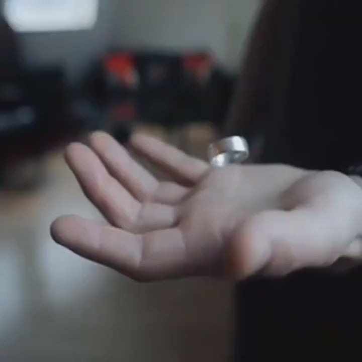 Stainless Steel Floating Ring Magic Trick  1Piece Magic Levitation Ring for CloseUp Stage Magic Parties and Gifts  Black