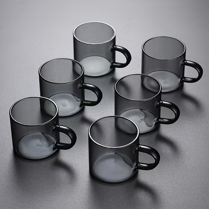 Glass Mugs with Handles 6Pack RZN133