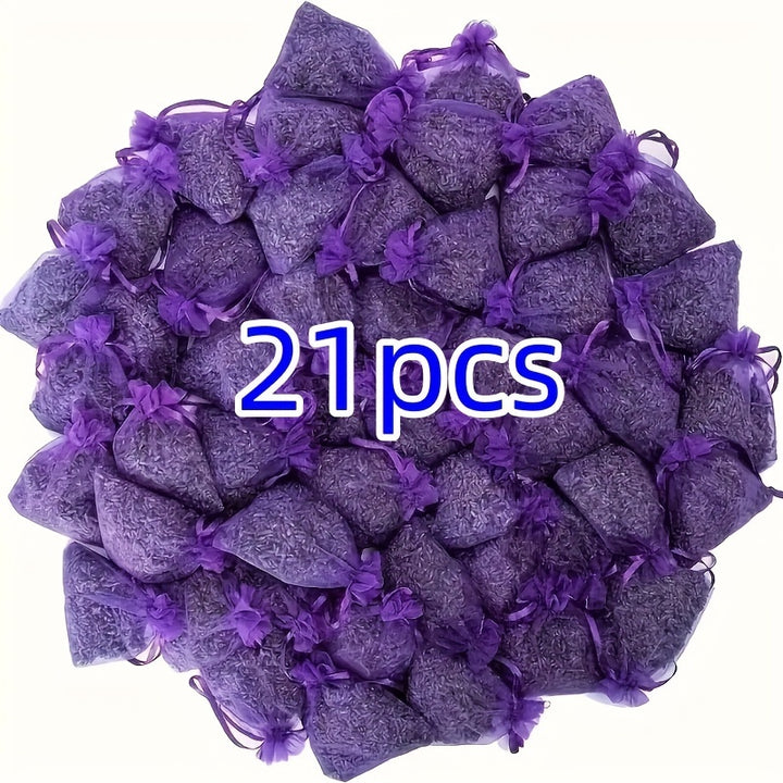 21Pack French Lavender Scented Sachets Purple Polyester Fragrance Pouches for Drawer  Closet Freshening Home Aromatherapy Bags for Wardrobe  Cupboard Unprinted Suitable for Easter Halloween Christmas Thanksgiving Hanukkah