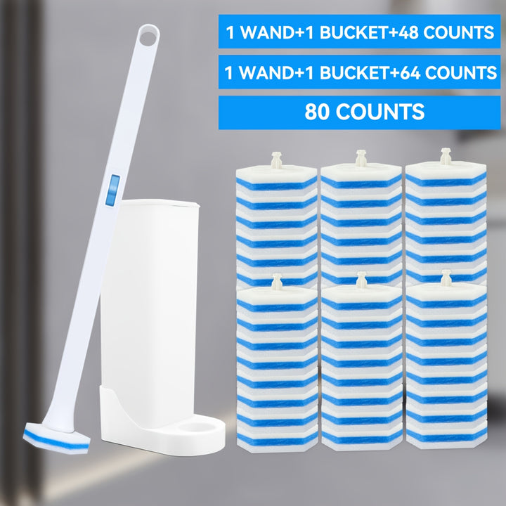 Toilet Brush Disposable Sponge  Storage Bucket  APS976