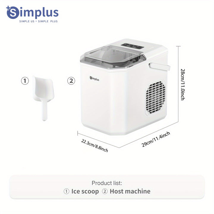 Simplus Smart Mini Ice Maker  Fast Efficient Home Party ReadyHTGW