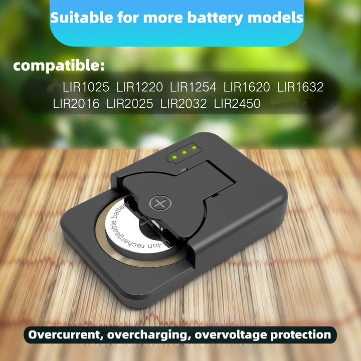 Button Battery Charger For LIR1025 LIR1220 LIR1254 LIR1620 LIR2016 LIR2025 LIR2032 LIR2450 With TypeC Charging Interface Convenient Use Wide Application