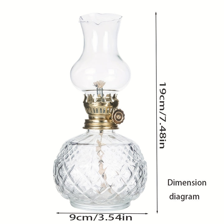 Retro Glass Kerosene Oil Lamps  2 PackAMLYBGH