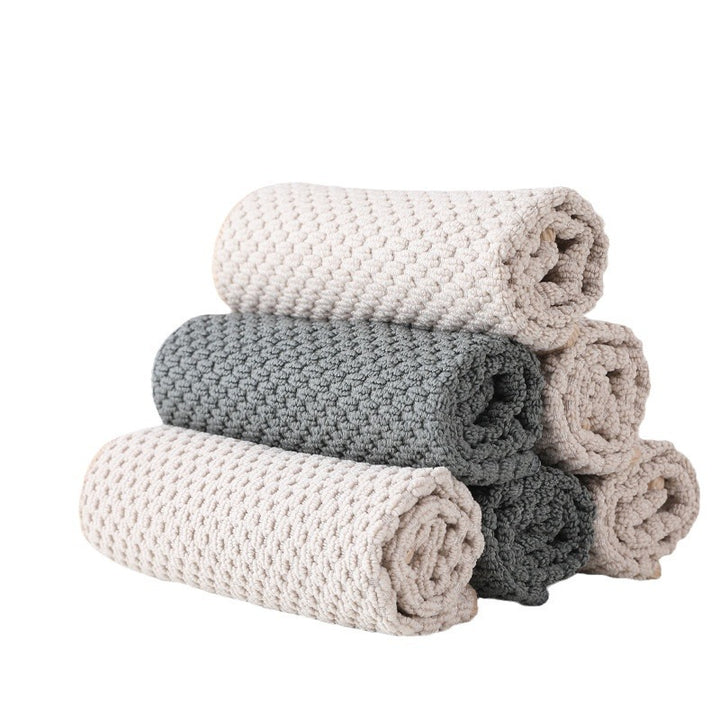 Waffle Cloth Set Beige Black  SA29