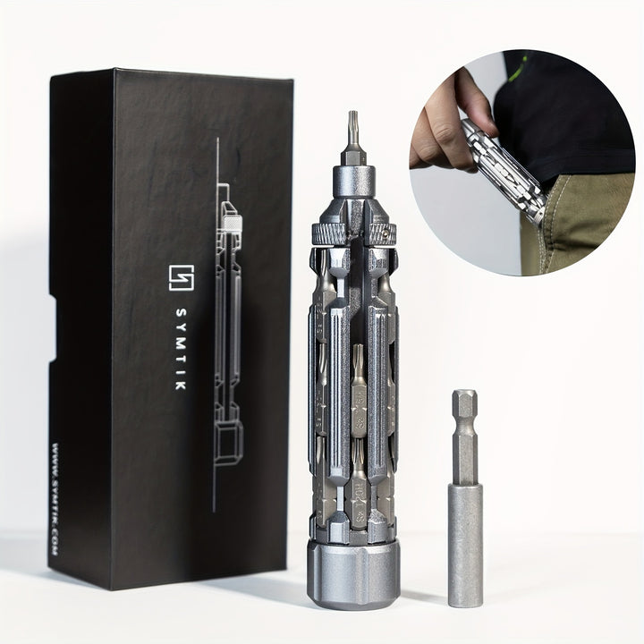 20in1 Aluminum Alloy Screwdriver Set  Portable Precision MultiTool with Flat  Phillips Heads for Daily Use Professional Repair  Maintenance  Ideal for Electronics Furniture  More