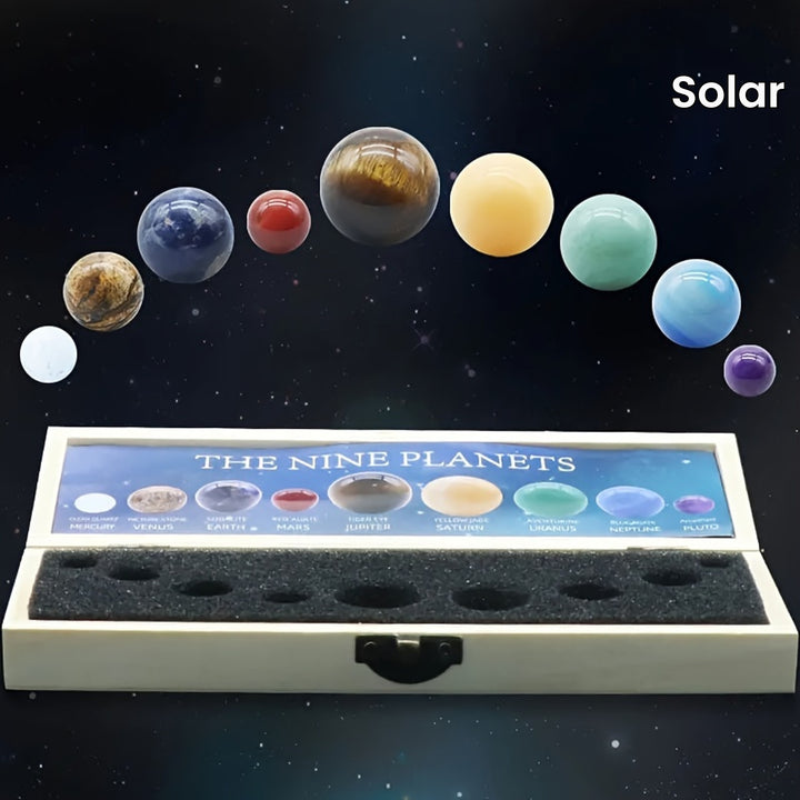 Nine Planet Gemstone Ornaments Set  APS53