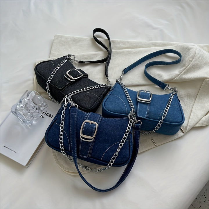 Y2K Denim Shoulder Bag  O9DV