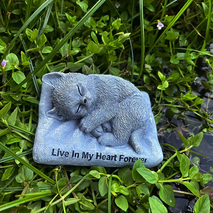 Cat Memorial Resin Statue  Pet Grave Marker  Garden DecorZ4BB