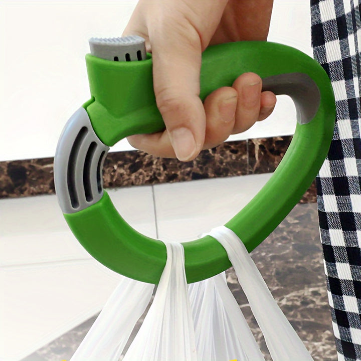 1pc Reusable Plastic Shopping Handle  SelfLocking Thumb Pouch Carrier for EnergySaving Shopping