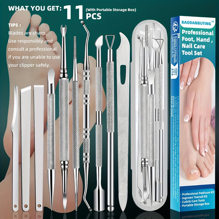 10in1 Ultimate Foot Care Pedicure Kit  MultiFunctional Foot Files Rasp And Exfoliator For Smooth Skin  Perfect Halloween Gift For Women And Wives  Portable Travel Storage Box Included For OnTheGo Use