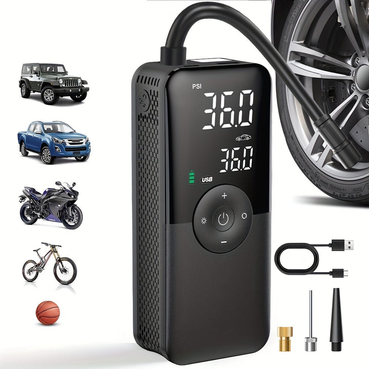 Air Compressor Air Pump For Car Portable Tire Inflator Electric Motorcycle Pump Air Compressor For Car Motorcycles Bicycles Compressor Air Pump