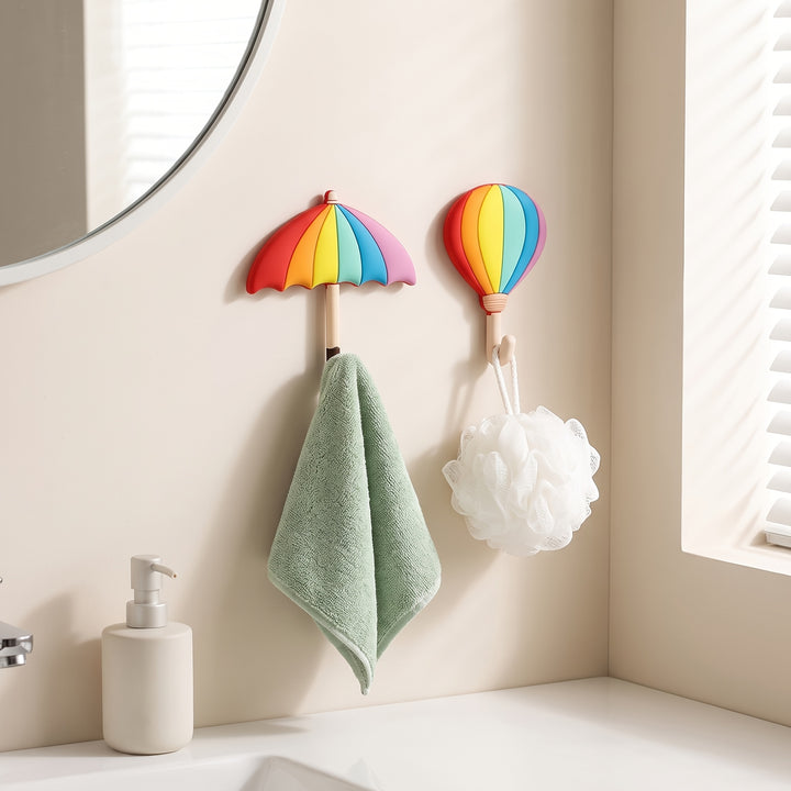 Cute Rainbow Balloon Wall Hooks