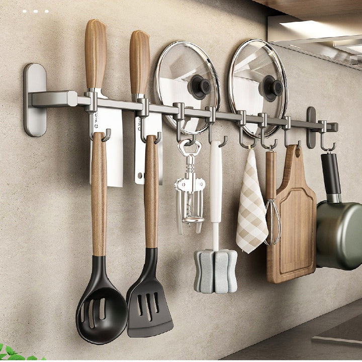 1pc Storage Rack Modern Wall Mounted Kitchen Utensil Rack Household Spacesaving Storage Organizer For Kitchen39RE