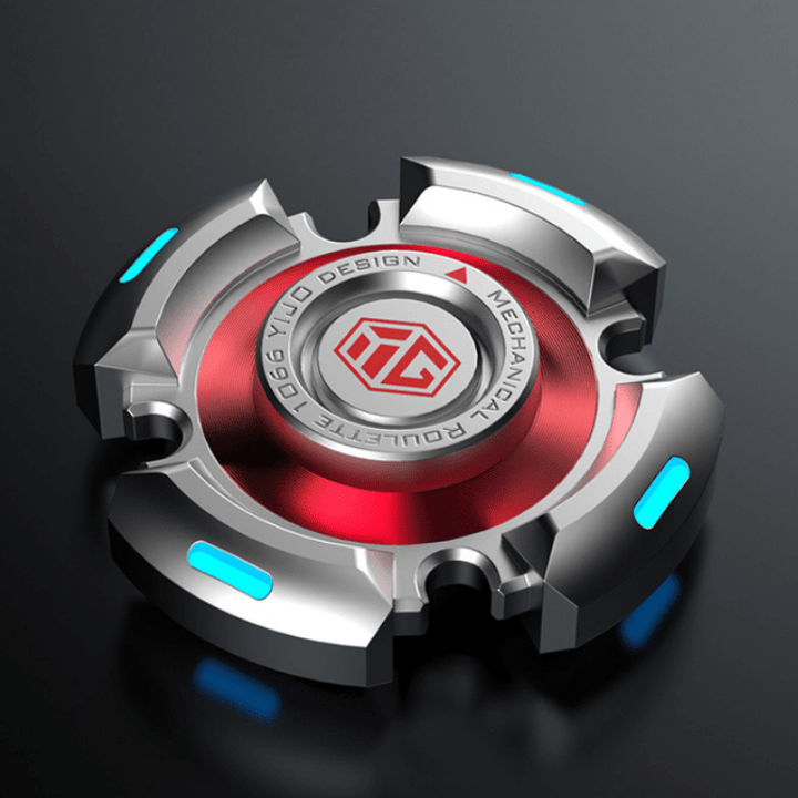 Stress Relief Fidget Spinner Alloy Luminous Light Hand Gyroscope Stress Toys R188 Silent Bearing Male Christmas Gyro