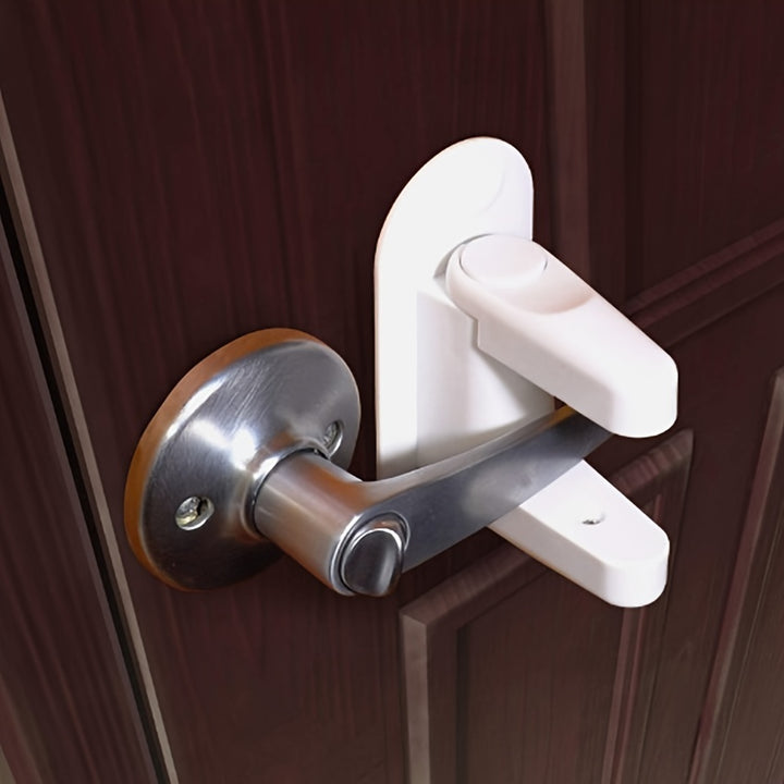 1pc Safety Door Opening Protection Lock Handle Safety Lock AntiTheft No Tools Required