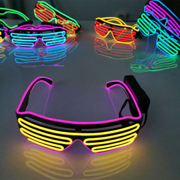 EL Luminous Glasses Blinds LED Glasses Bar Party Luminous Props LED Flashing Glasses Easter gift Easter Gift Halloween Gift