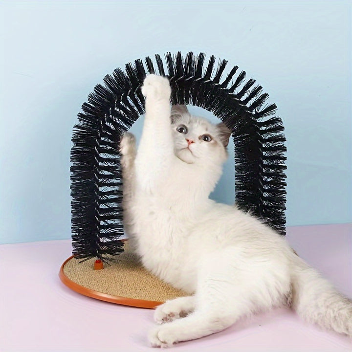 Cat Arch Self Groomer Cat 4in1 Multifunctional Hair Brush Cat Arch Groomer And Massager Groom Toy Pet Cat Scratcher Toys Fur Grooming Brush