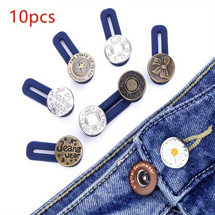 2pcs4pcs10pcs Pants Expand The Waist Circumference The Metal Button The Waist Stretch The Waist Circumference Can Adjust The Size