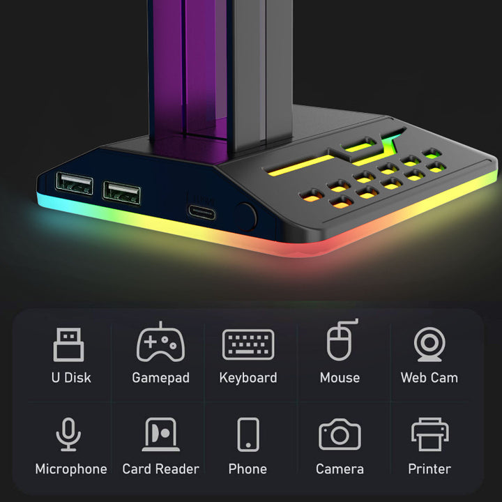 RGB Headset Bracket Charging Stand  DJ2M
