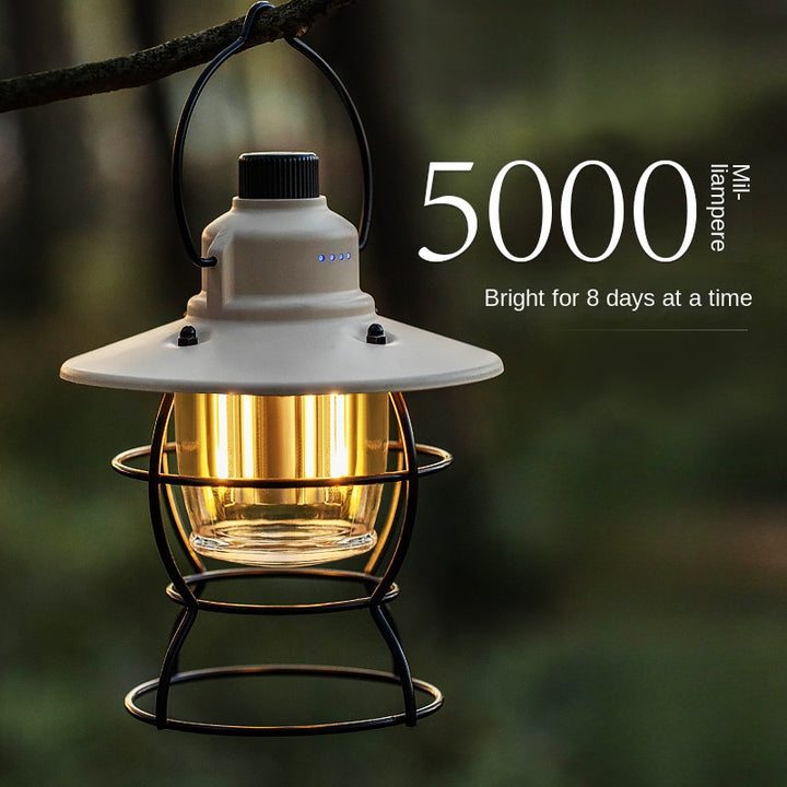 Outdoor Lighting Camping Lamp Super Long Battery Charging Camp Atmosphere Retro Camping Tent Horse Lamp