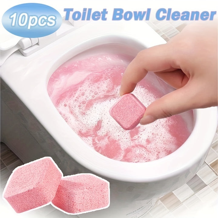 10pcs Automatic Toilet Bowl Cleaner Toilet Cleaning Effervescent Tablet Toilet Deodorant Urine Stain And Yellow Dirt Remover Deep Cleaning