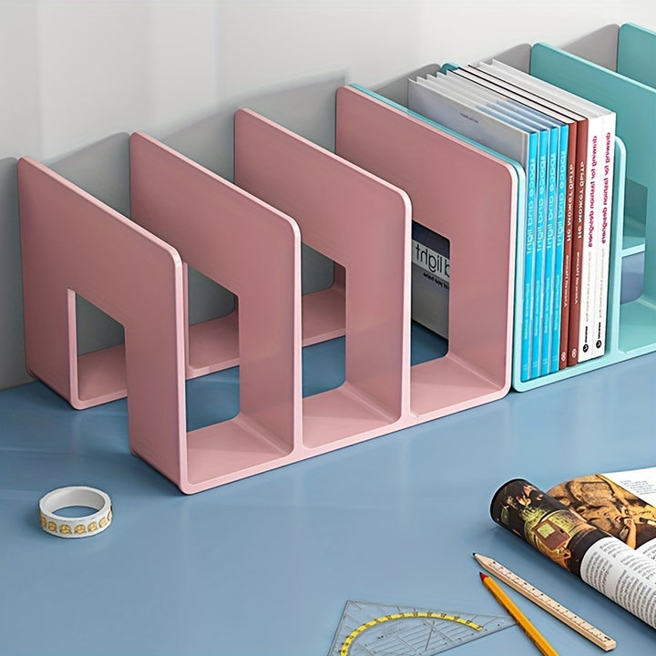 Acrylic Book Stand  Table Bookshelf Divider for Five Columns  JCY9