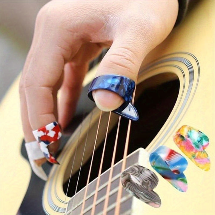 1pc Thumb3pcs Finger Guitar Picks Celluloid Fingerpicks Guitar Plectrum Sheath For Acoustic Electric Guitar