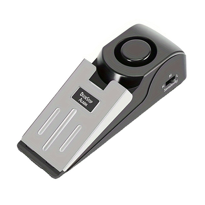 1pc Stainless Steel Door Stop Alarm Metal Doorstop with 3Level Sensitivity 120dB Security Buzzer for Home Travel Hotel  AntiTheft Magnetic Smart Home Alarm System Durable Safety Tool