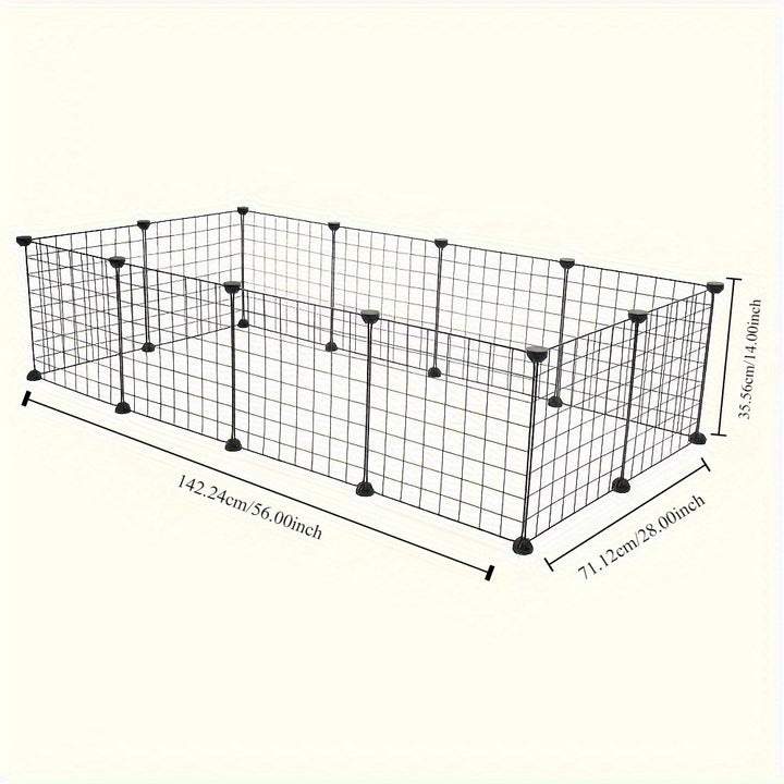 12pcs Pet Playpen Small Animal Cage Indoor Portable Metal Wire Partition Yard Fence E3OP