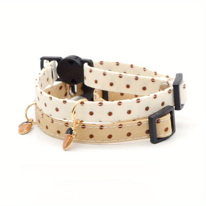 Polka Dot Adjustable Cat Collar with Safety Buckle  NJ0G