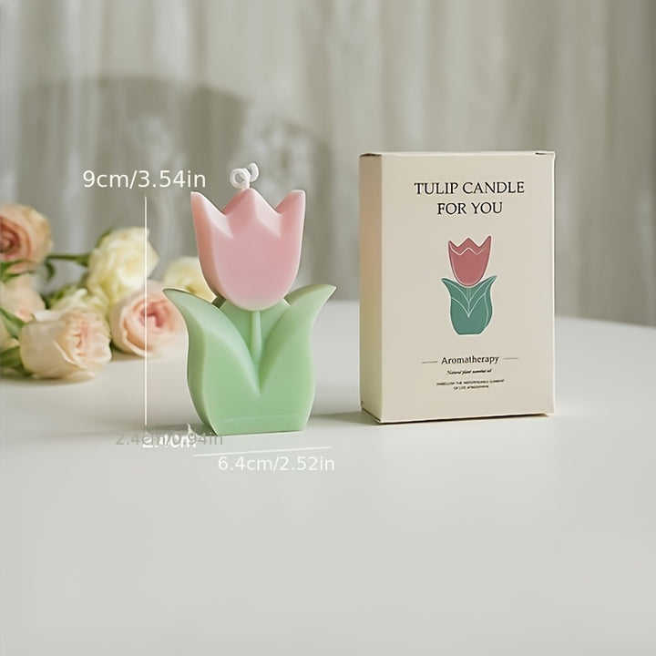Exquisite Mini TulipShaped Wax Candles  3KND