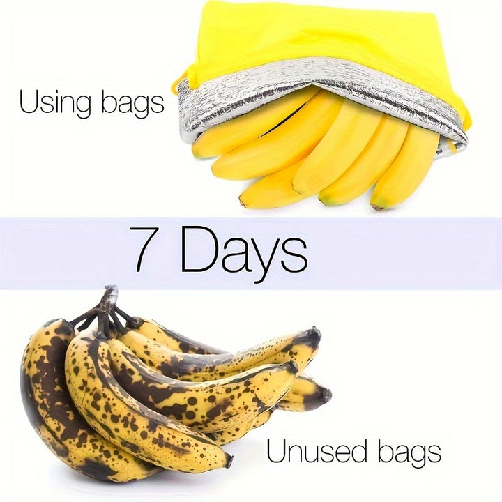 Large Capacity FoodGrade Nylon Banana Storage Bag with Aluminum Bead Closure and Double Stitching  Keeps Bananas Fresh for Up to 7 Days