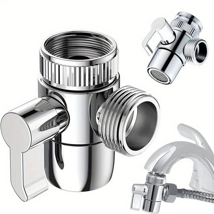 3Way Faucet Diverter Valve With Aerator  M22M24 Adapter For Kitchen  Bathroom Sinks Shower Bidet  Durable Zinc Alloy Easy Install