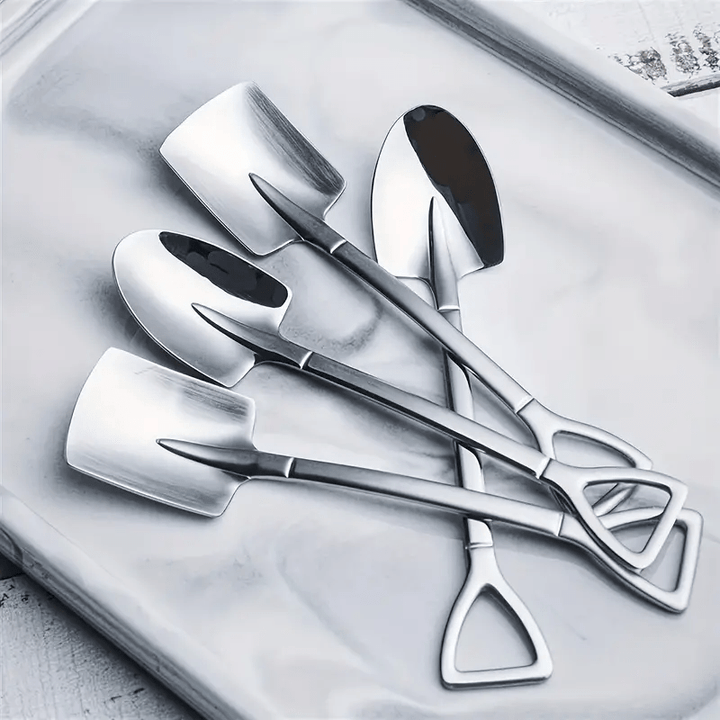 Stainless Steel Dessert Spoon Set for Camping  b5yqm