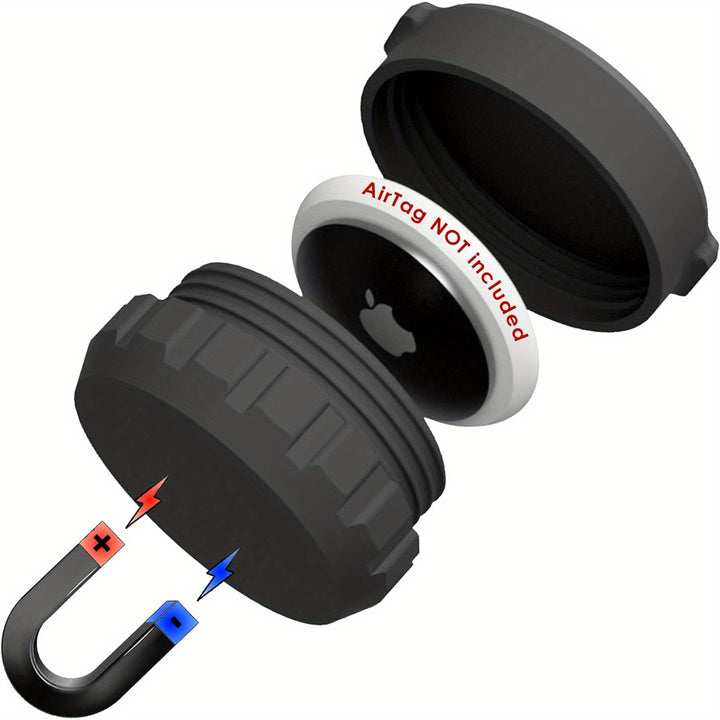 1pcs Durable Magnetic AirTag Holder Case  Compatible with Apple AirTag  Sticker Included  Shockproof Waterproof MagnetBased Tracking Device Mount  No Battery