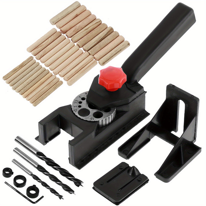 Trusted Versatile Handheld Woodworking Doweling Jig Kit  Adjustable 312mm Drill Guide with Bits  Pins Perfect for DIY Projects