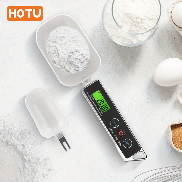 HOTU Electronic Measuring Spoon Scale Household Small Kitchen Electronic Scale Portable Weighing Spoon Measuring Handheld Accessories Scale Food Measuring Spoon Gram Measuring 1763oz00035oz500g01g