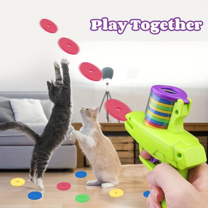 Cat Carnival Interactive Cat Toy Launcher With Foam Plate  BatteryFree Durable Plastic For Endless Fun