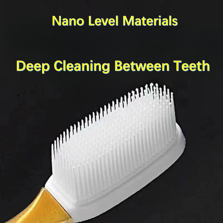 4 Pack Silicone Bristle Nano Manual Toothbrush for Deep Cleaning Gum Care  Oral Hygiene Accessories