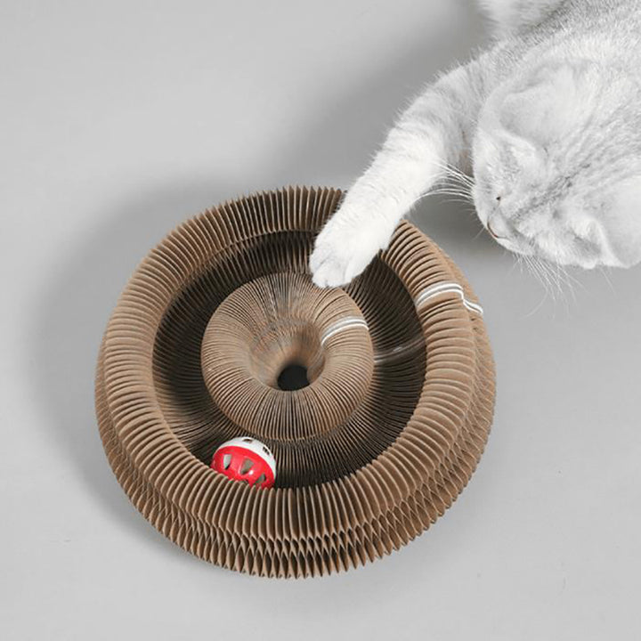 Animal Print Deformable Cat Scratcher with Bell  APS23