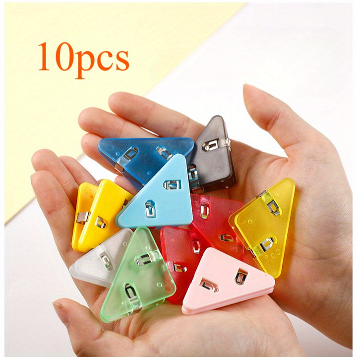 Multifunctional Triangle Book Clips  Plastic Corner Paper Clamps  OFF9