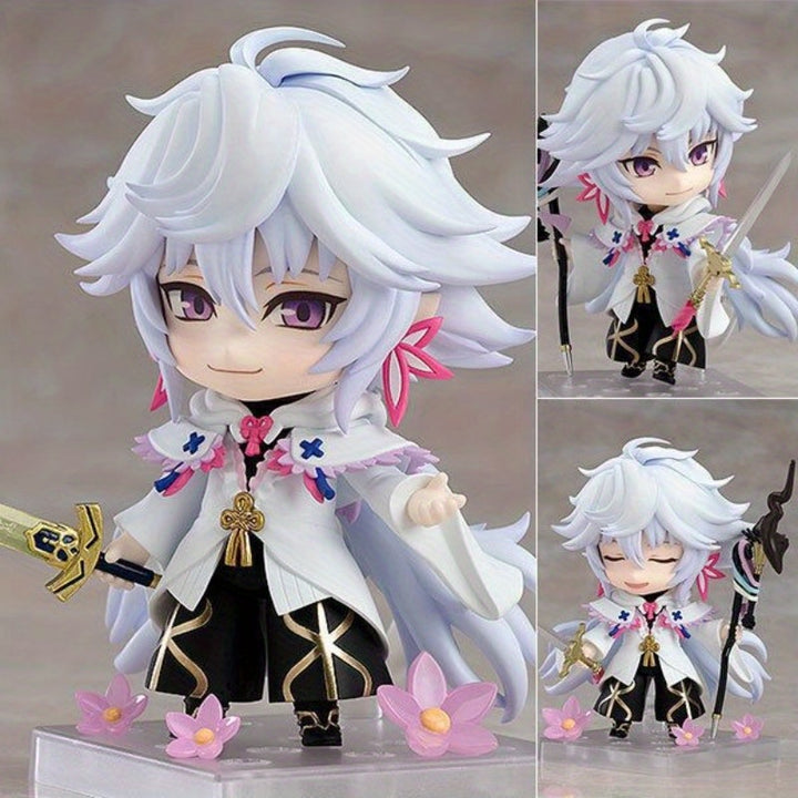 Anime Fantasy Figurine with White Hair  E4TR